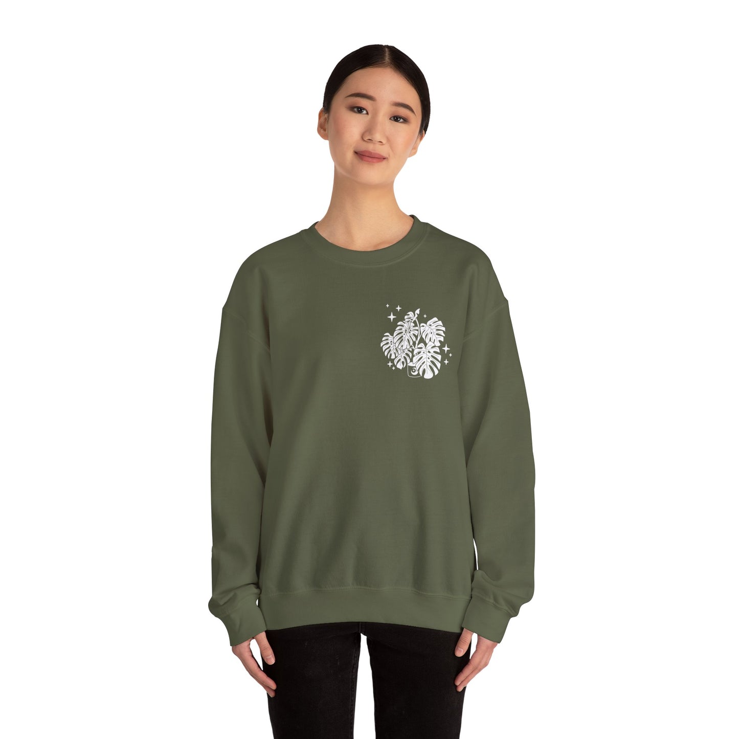 Moon Monstera Crewneck Sweatshirt