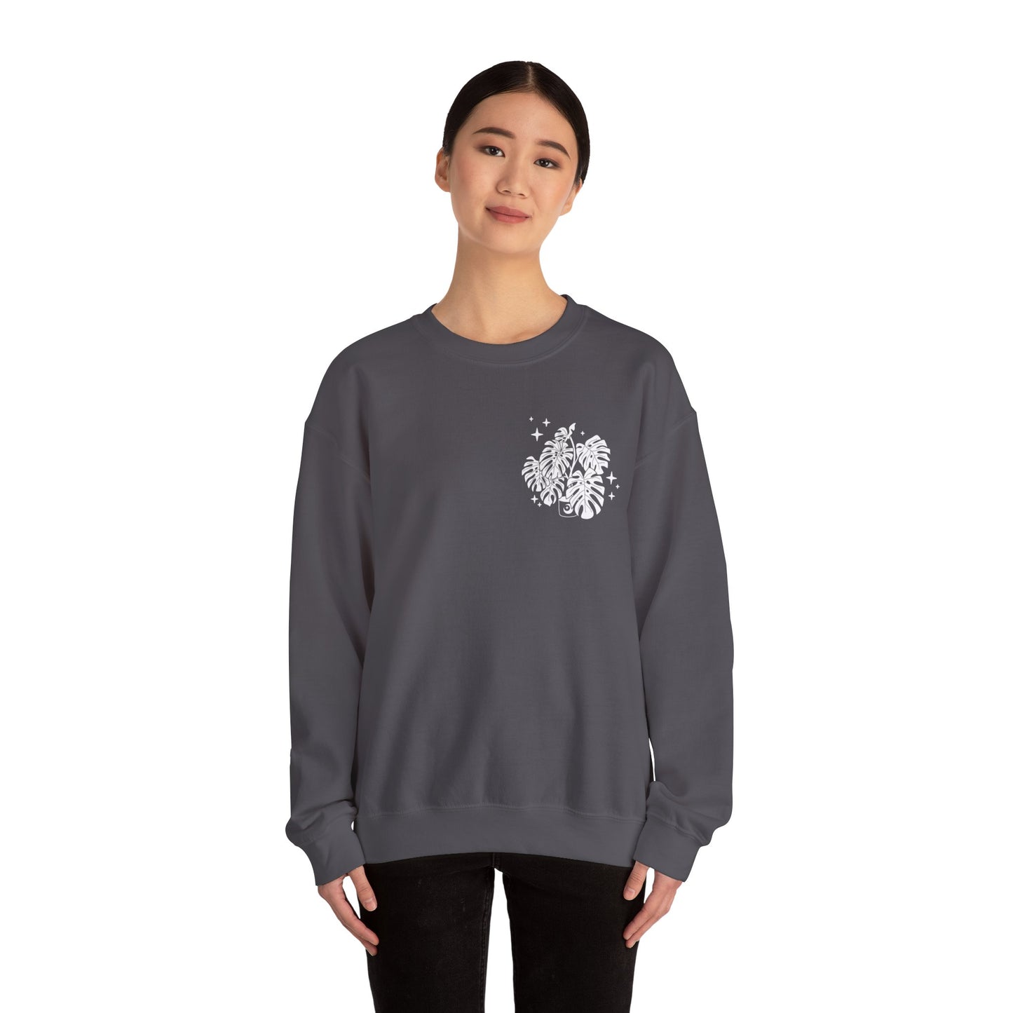 Moon Monstera Crewneck Sweatshirt