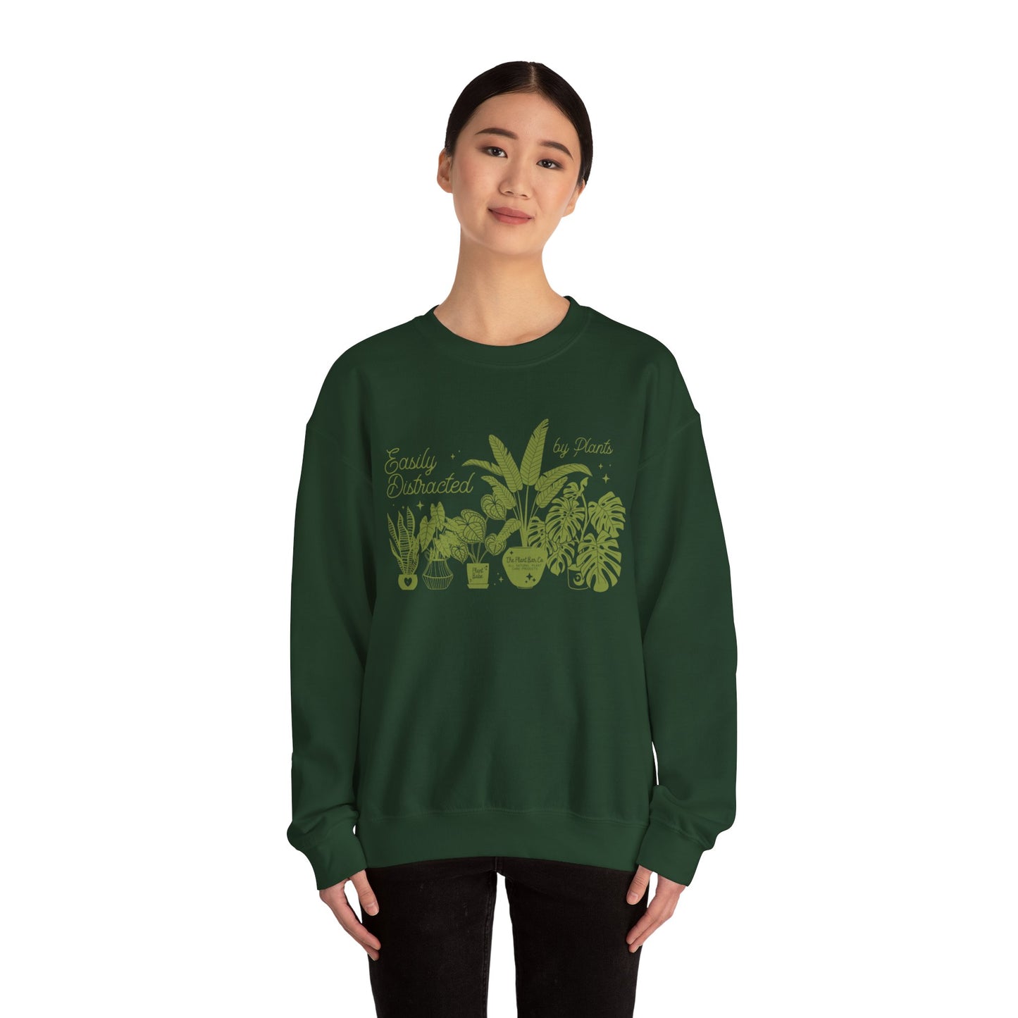 Easily Distracted by Plants Crewneck Sweatshirt