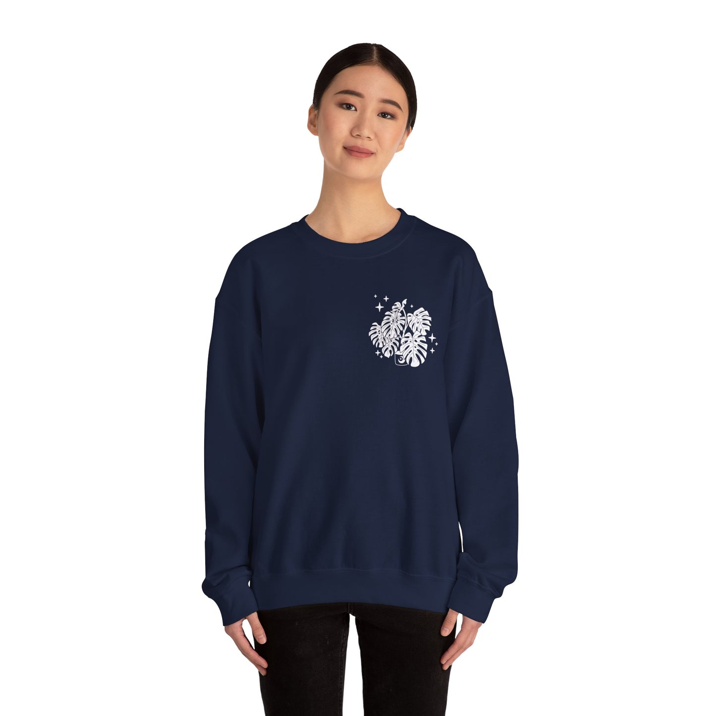 Moon Monstera Crewneck Sweatshirt