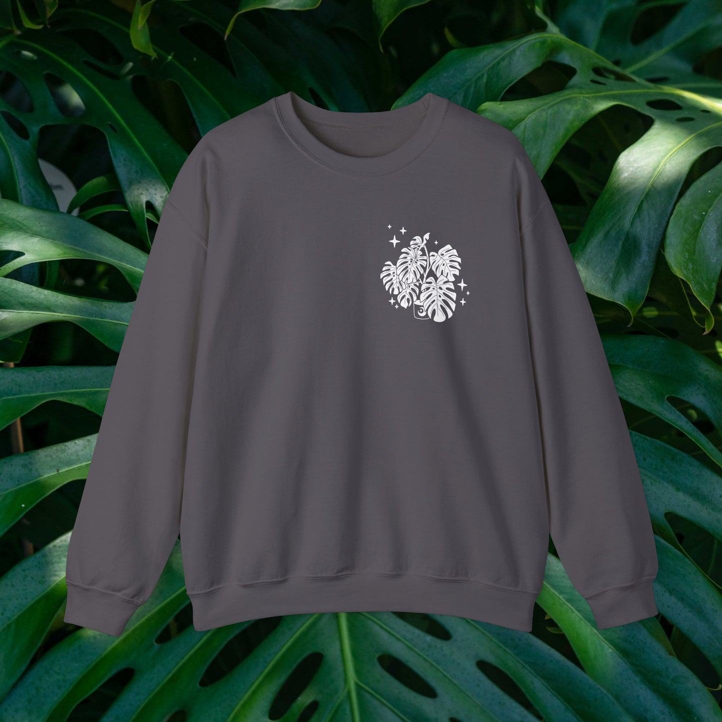 Moon Monstera Crewneck Sweatshirt
