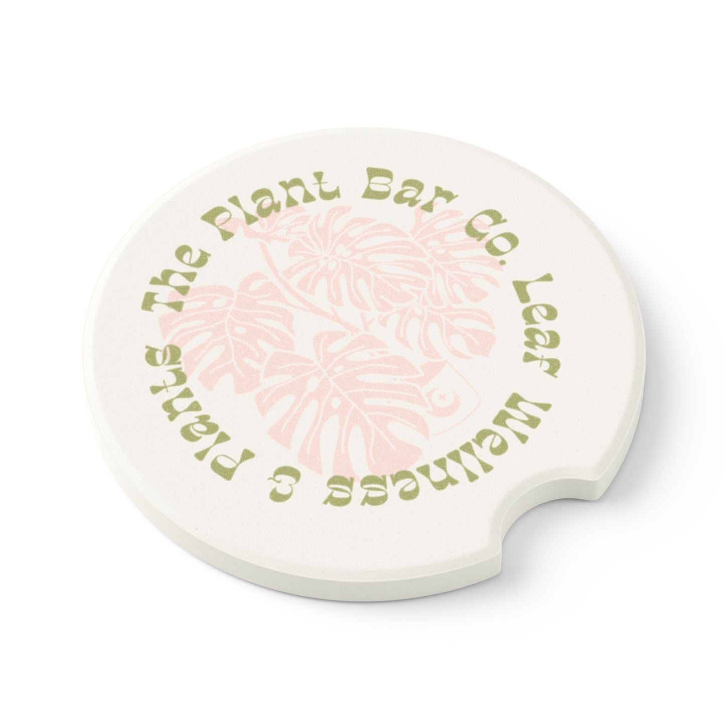 The Plant Bar Co. Soapstone Car Coaster | Eco-Friendly Vehicle Accessory