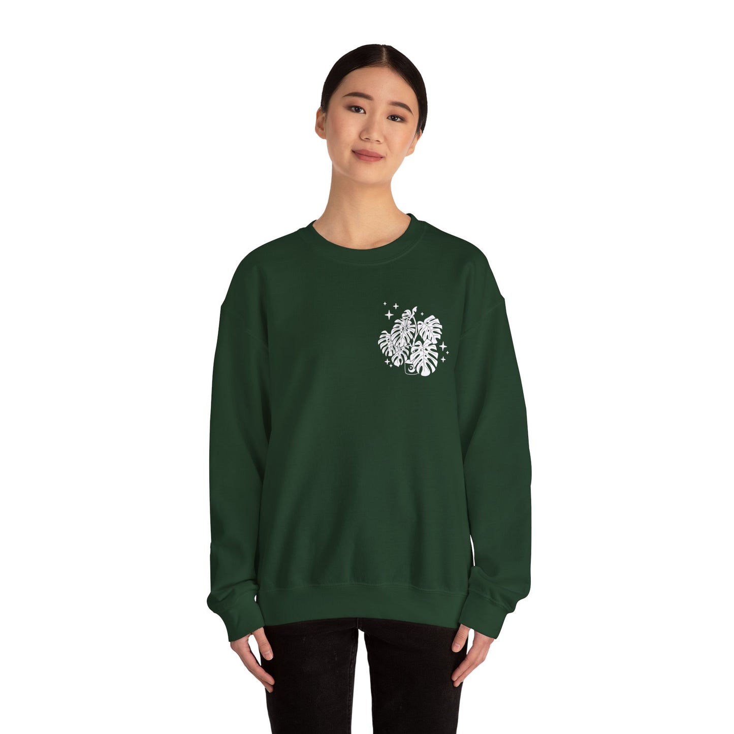 Moon Monstera Crewneck Sweatshirt