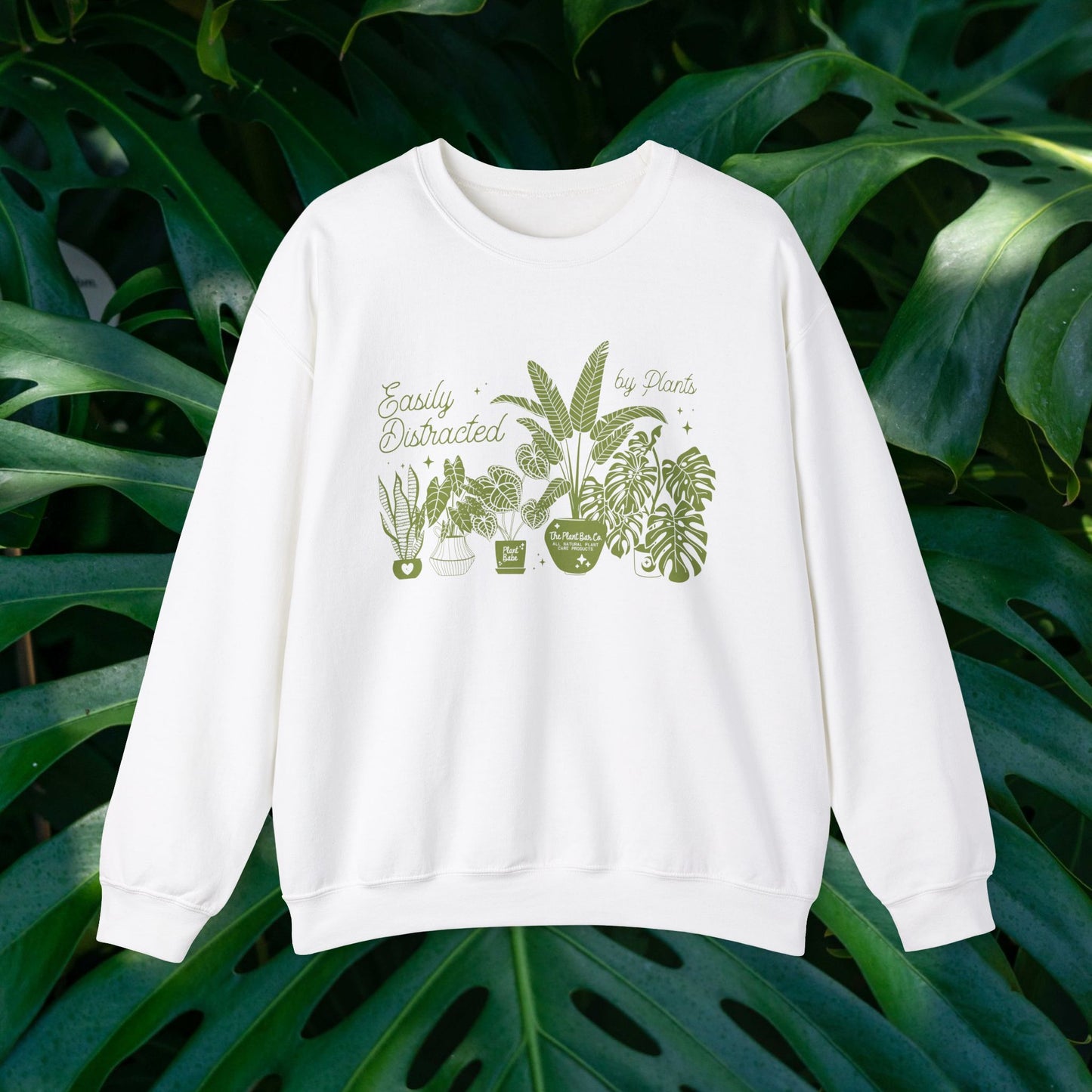 Easily Distracted by Plants Crewneck Sweatshirt
