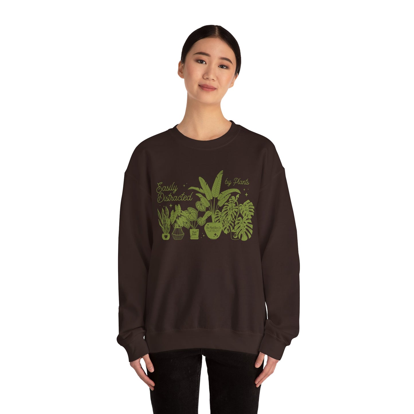 Easily Distracted by Plants Crewneck Sweatshirt