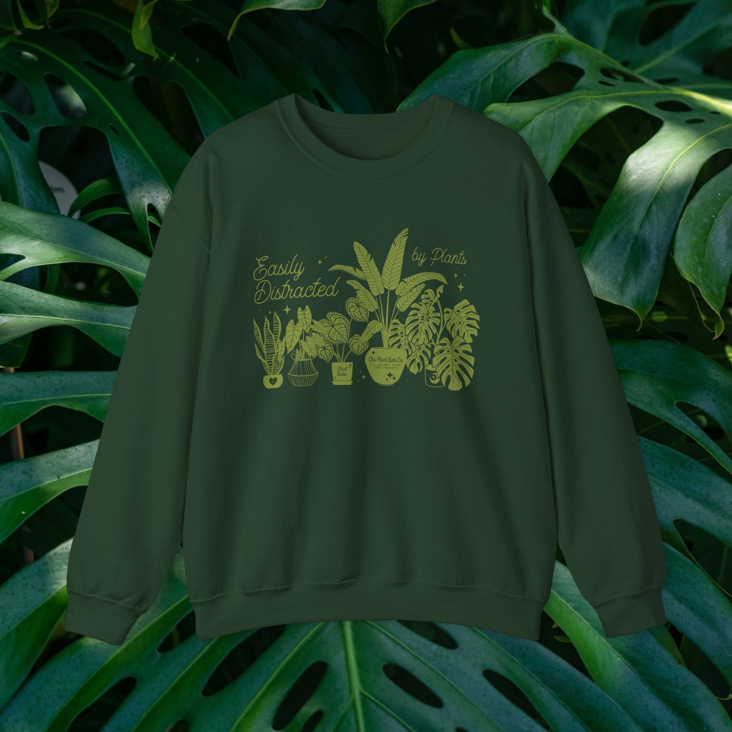 Easily Distracted by Plants Crewneck Sweatshirt