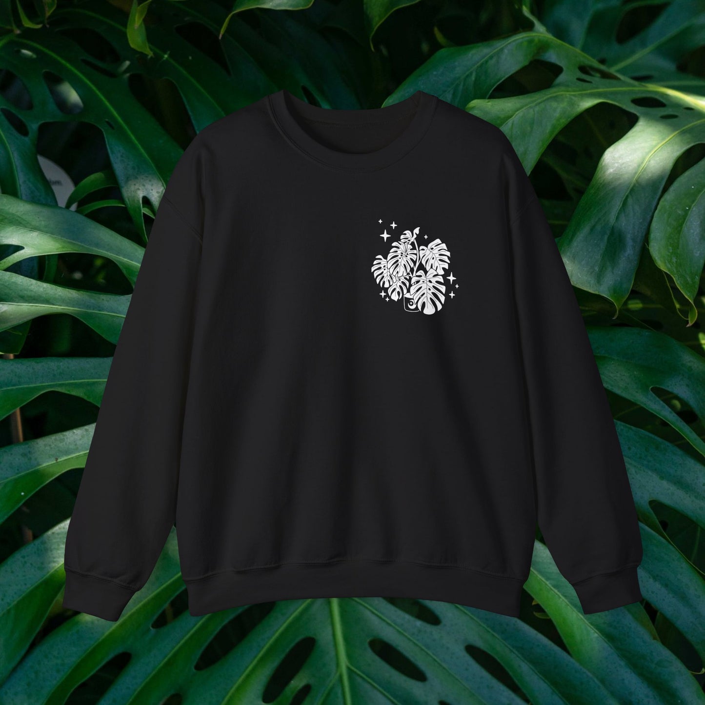 Moon Monstera Crewneck Sweatshirt