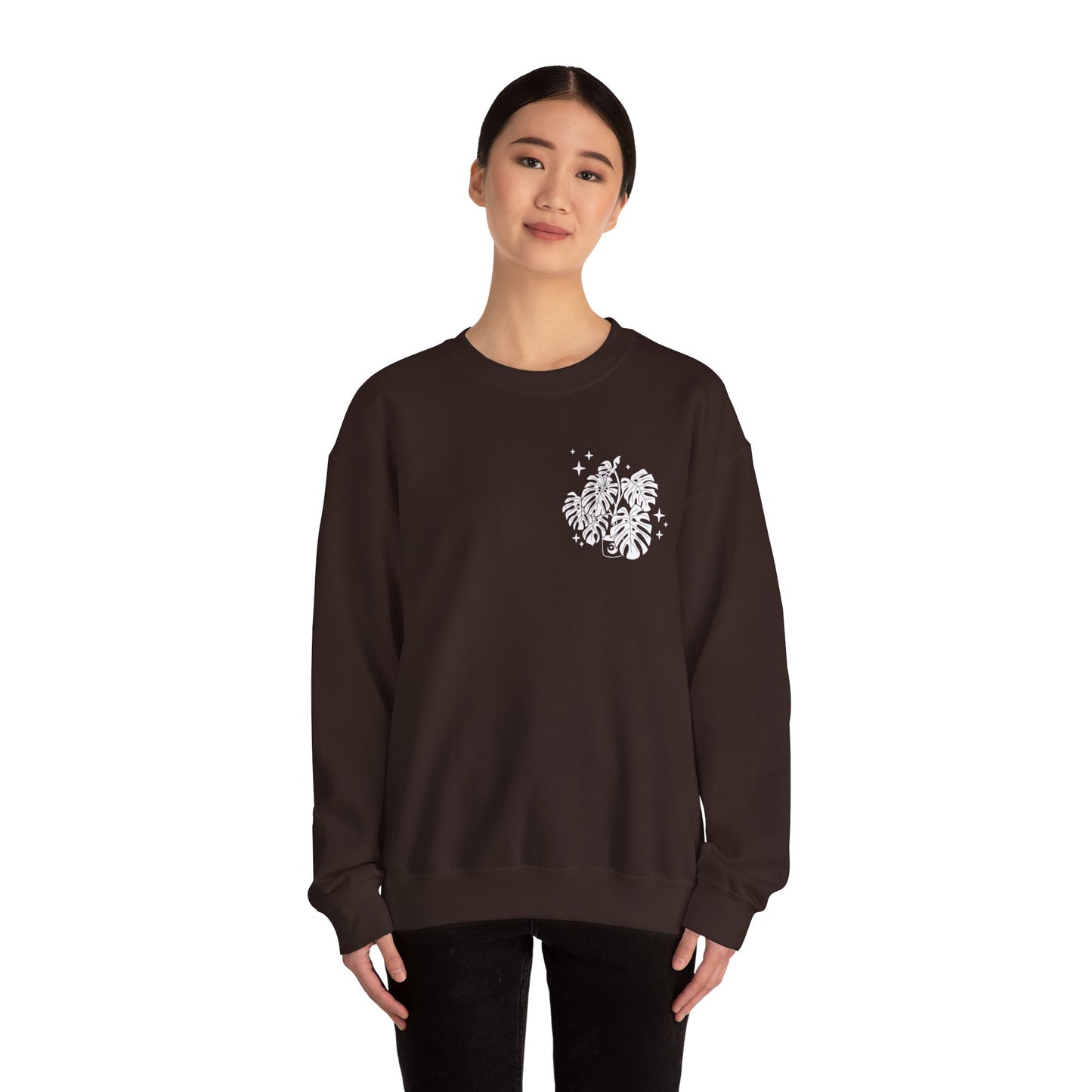 Moon Monstera Crewneck Sweatshirt