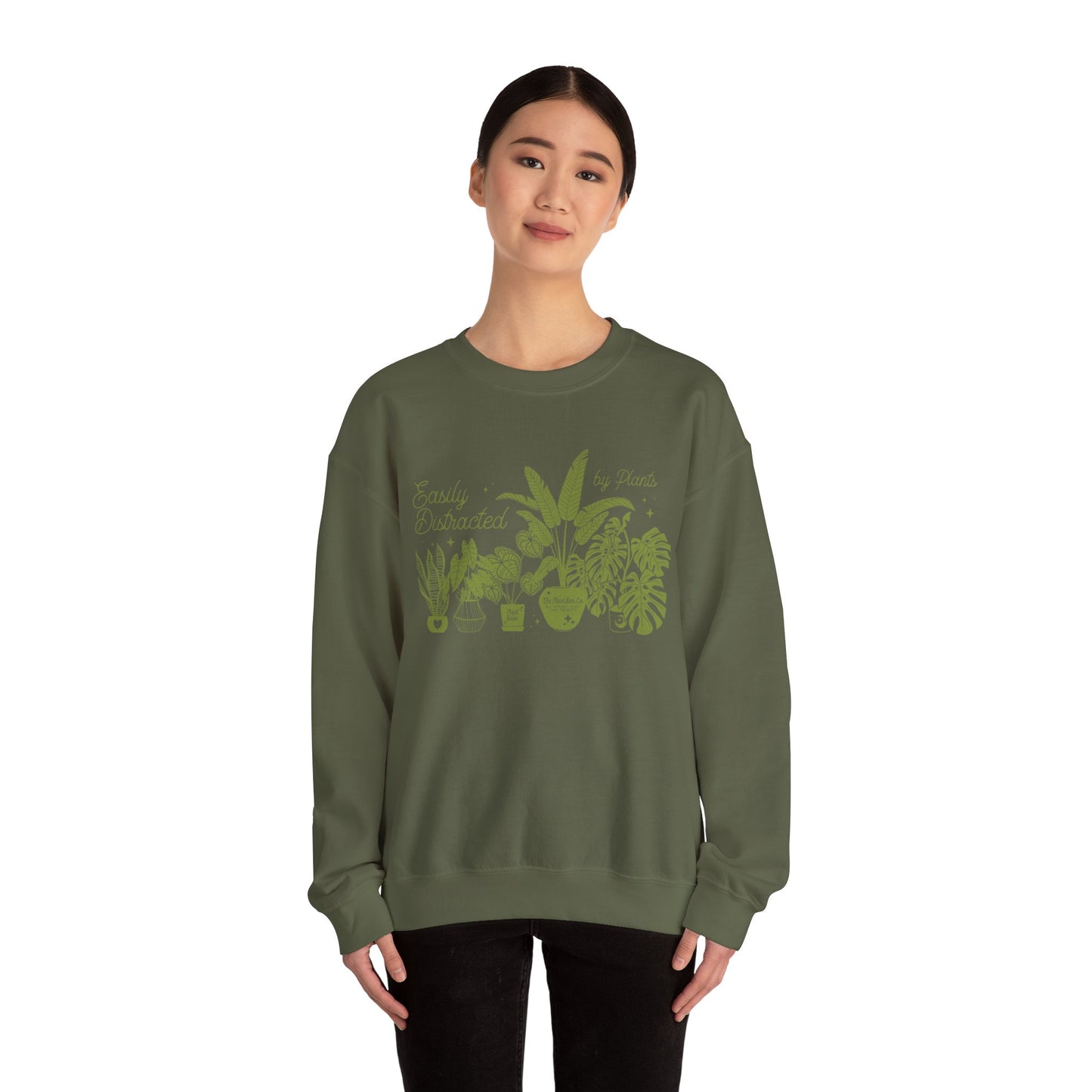 Easily Distracted by Plants Crewneck Sweatshirt