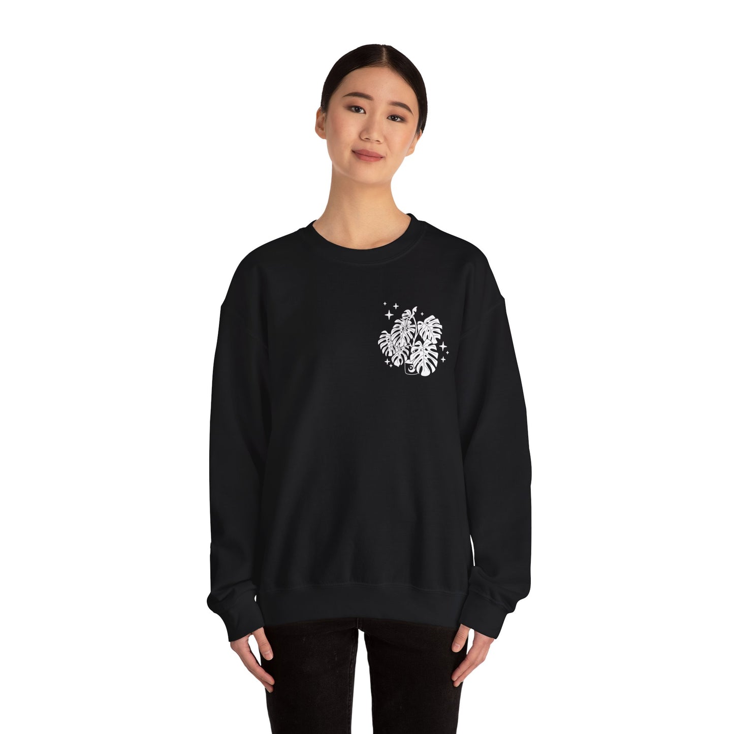 Moon Monstera Crewneck Sweatshirt