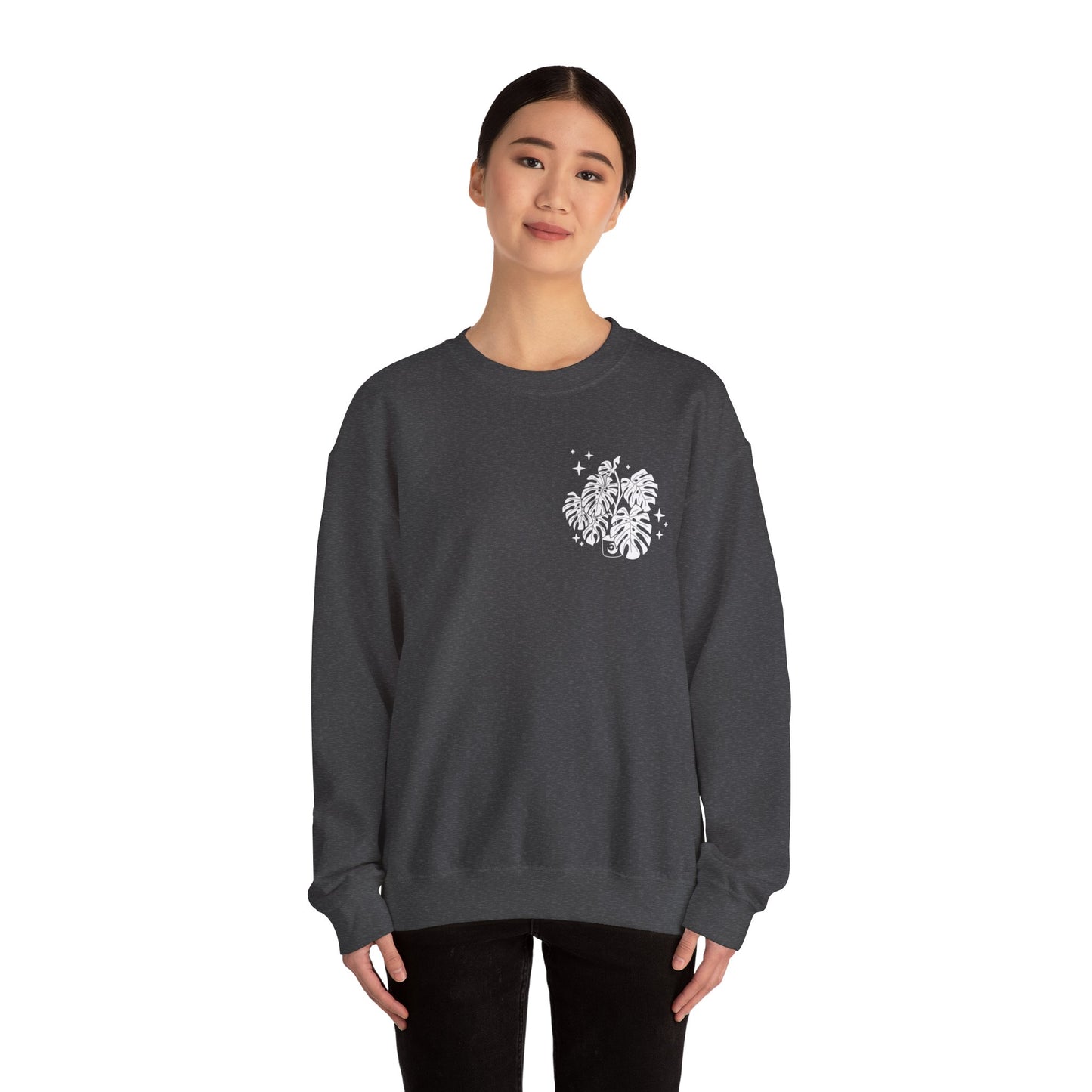 Moon Monstera Crewneck Sweatshirt