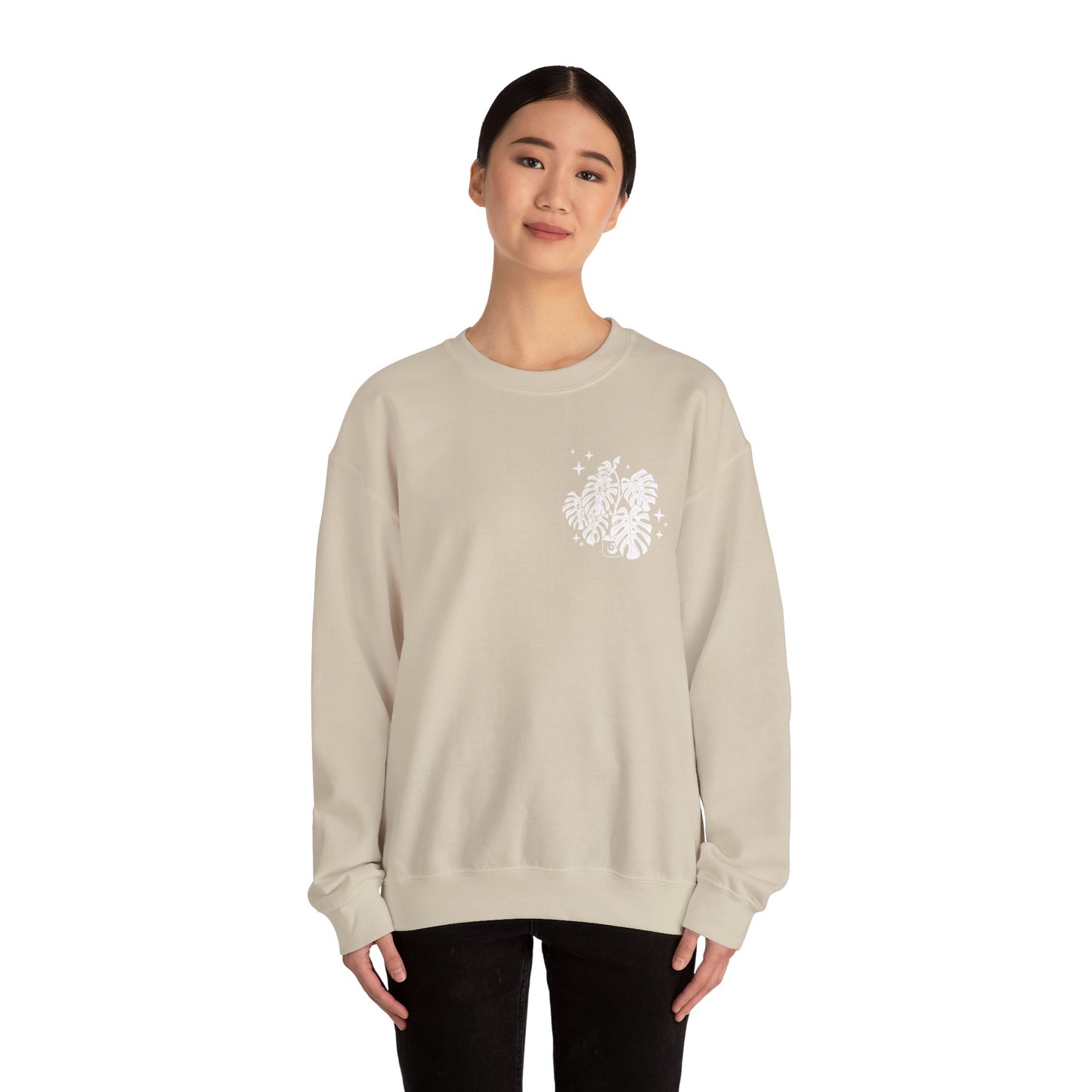 Moon Monstera Crewneck Sweatshirt
