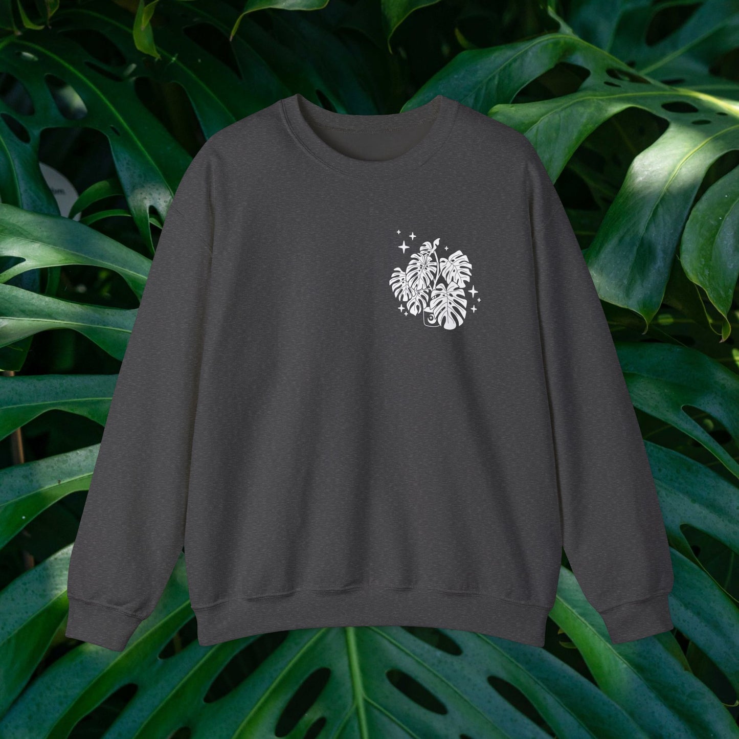 Moon Monstera Crewneck Sweatshirt