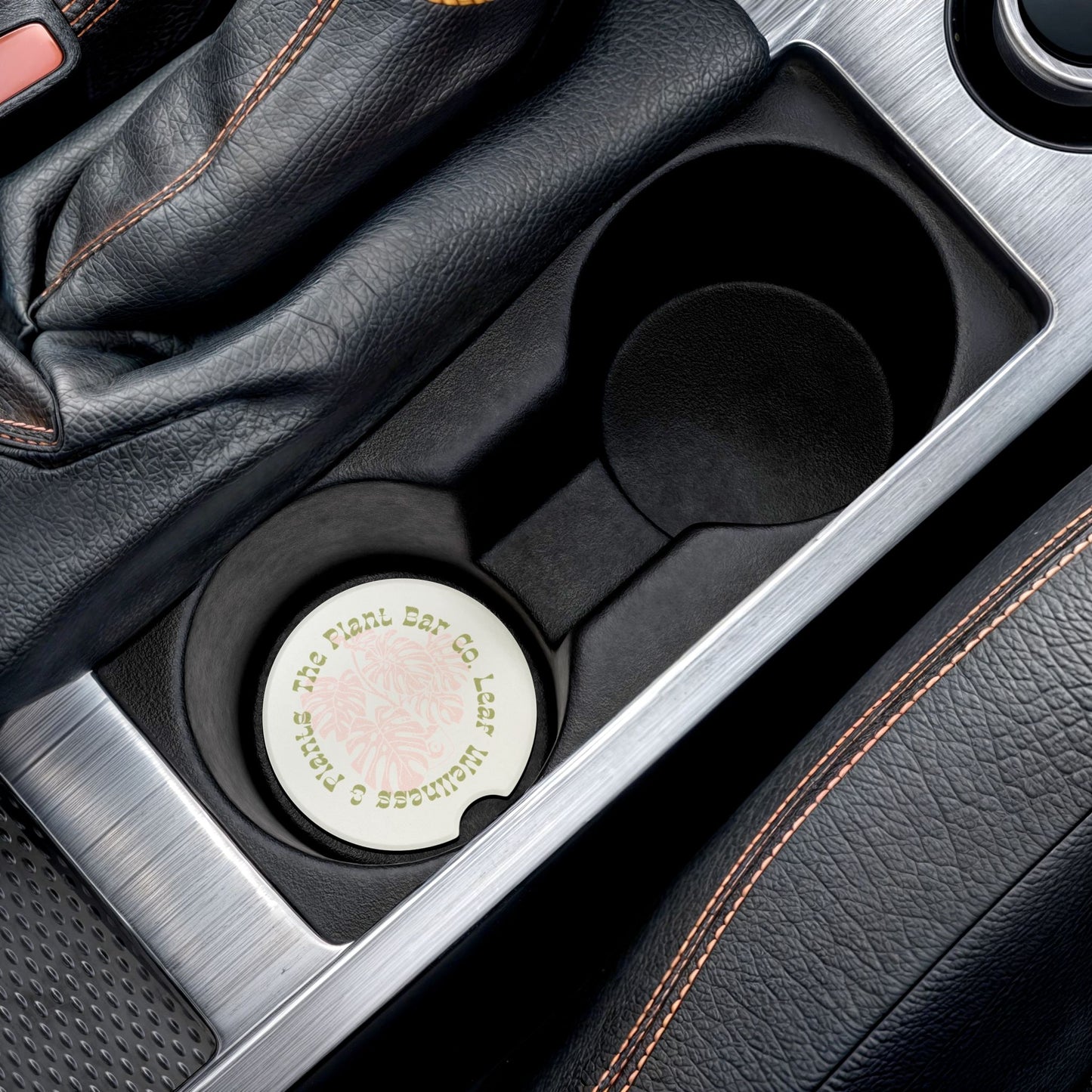 The Plant Bar Co. Soapstone Car Coaster | Eco-Friendly Vehicle Accessory