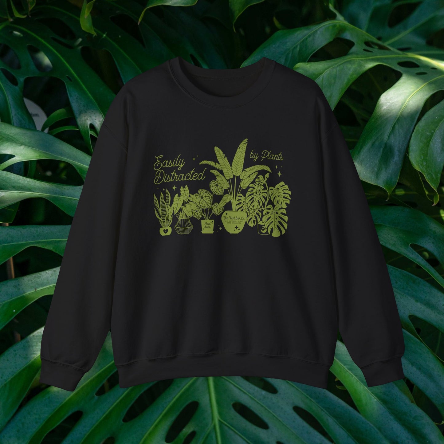 Easily Distracted by Plants Crewneck Sweatshirt
