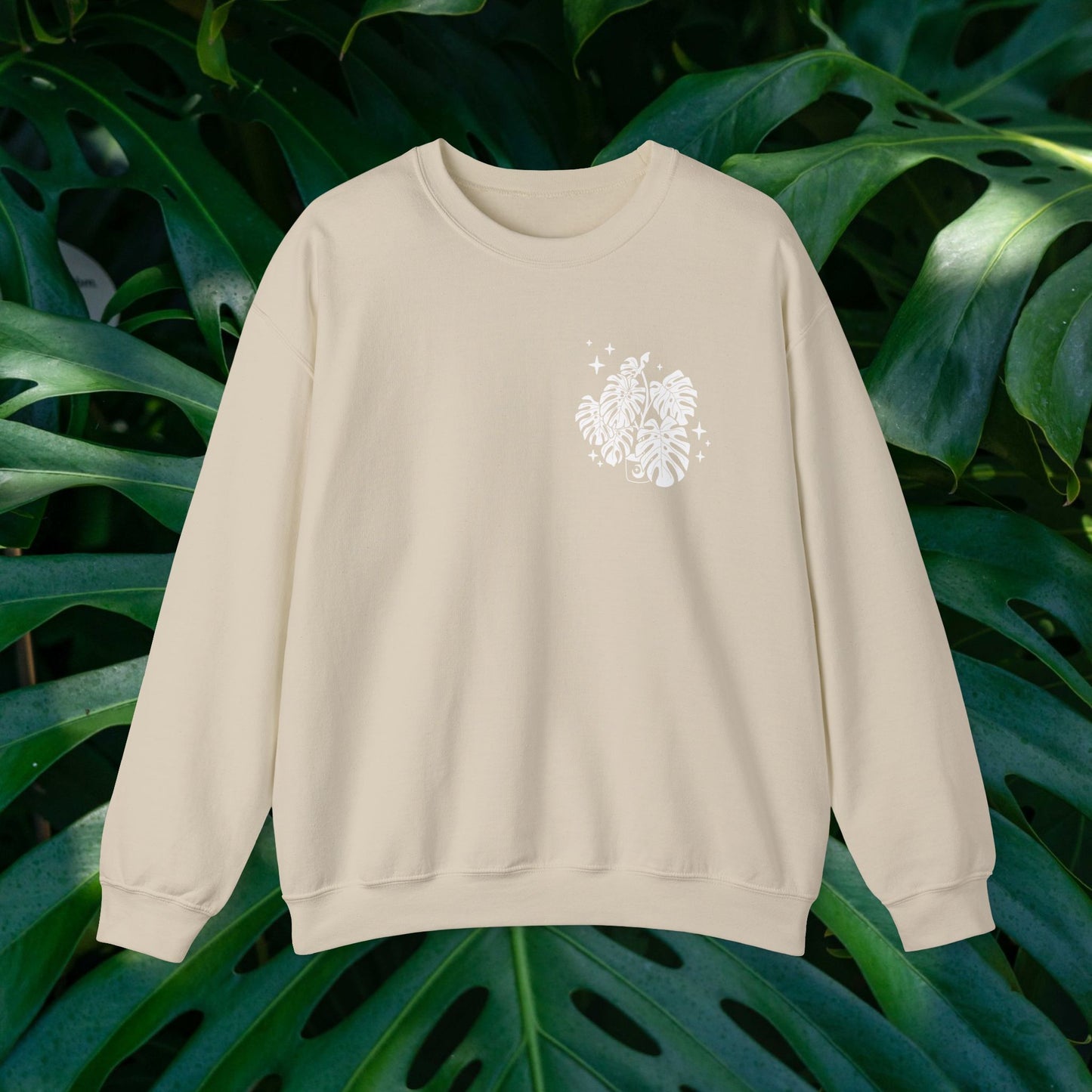 Moon Monstera Crewneck Sweatshirt
