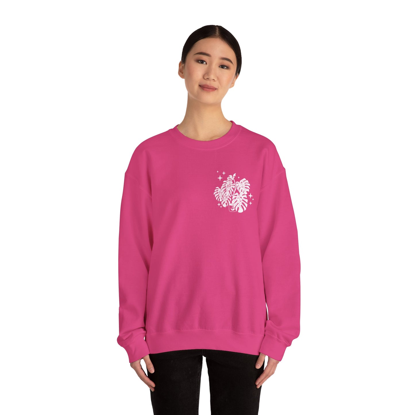 Moon Monstera Crewneck Sweatshirt