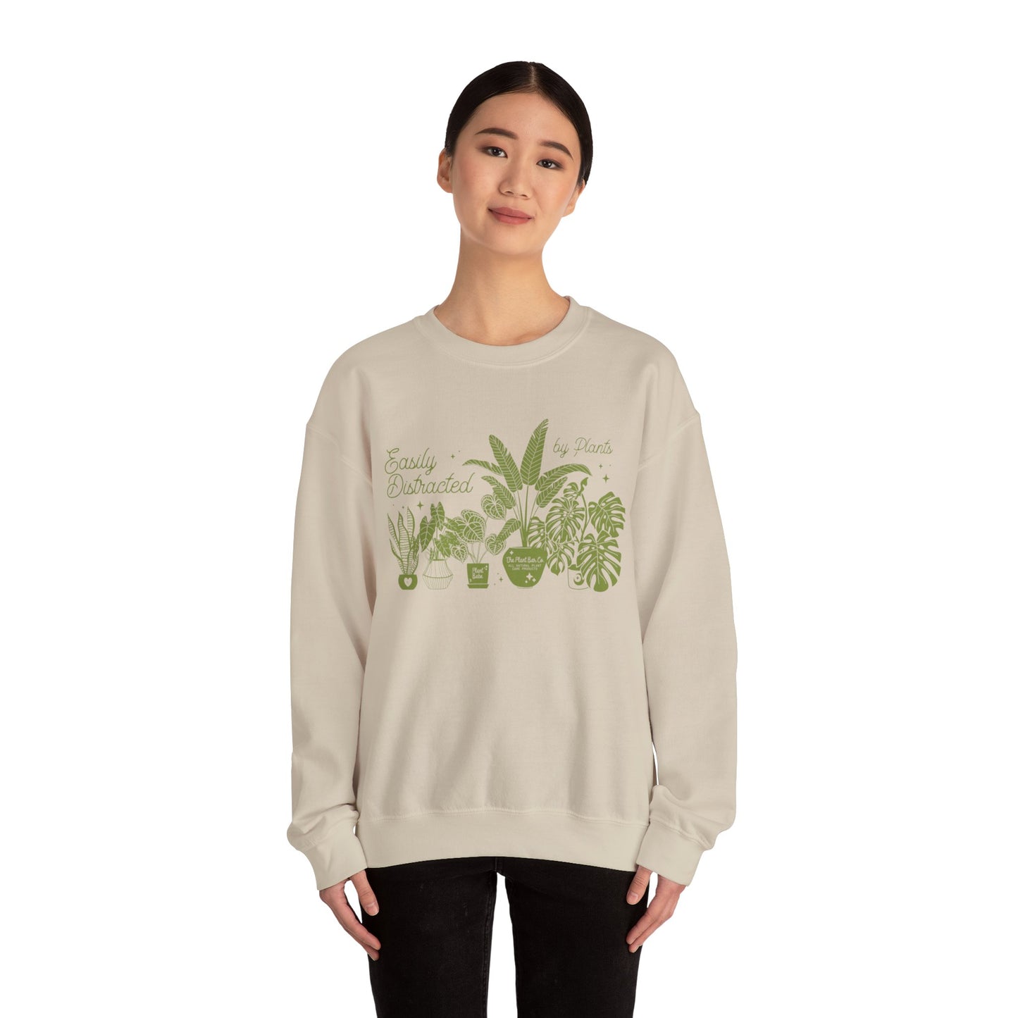 Easily Distracted by Plants Crewneck Sweatshirt