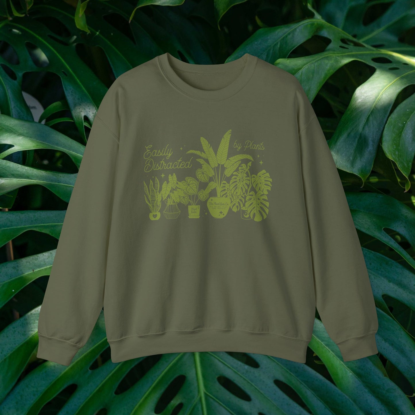 Easily Distracted by Plants Crewneck Sweatshirt