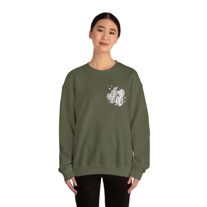 Moon Monstera Crewneck Sweatshirt