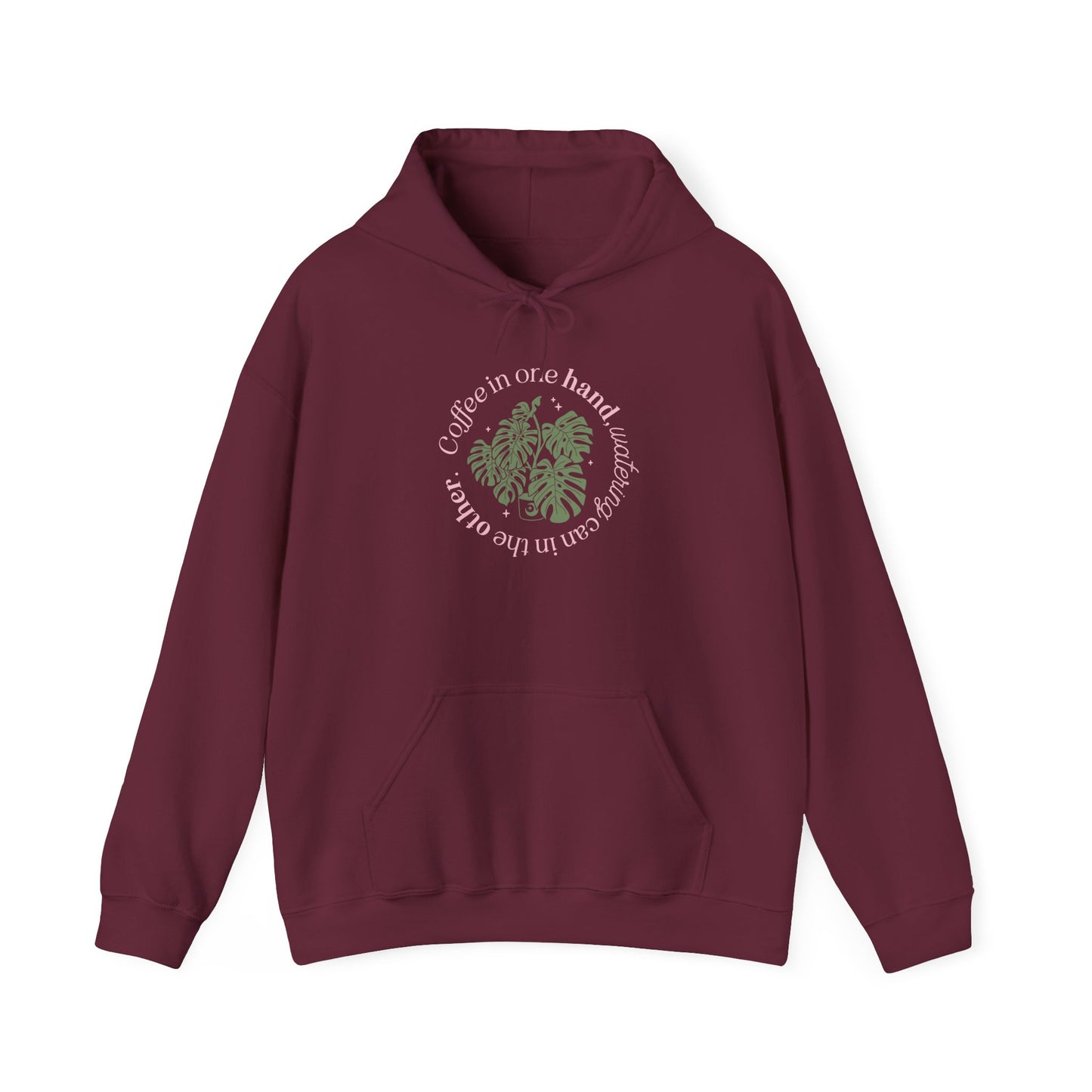 "Coffee in one hand, watering can in the other" Sweatshirt | Cozy Gift for Plant Lovers, Casual Wear, Eco-Friendly Style