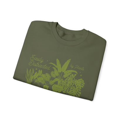 Easily Distracted by Plants Crewneck Sweatshirt