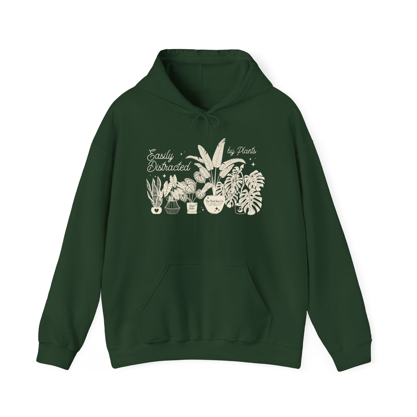 Easily Distracted by Plants Hooded Sweatshirt