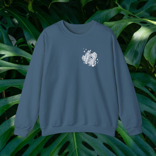 Moon Monstera Crewneck Sweatshirt