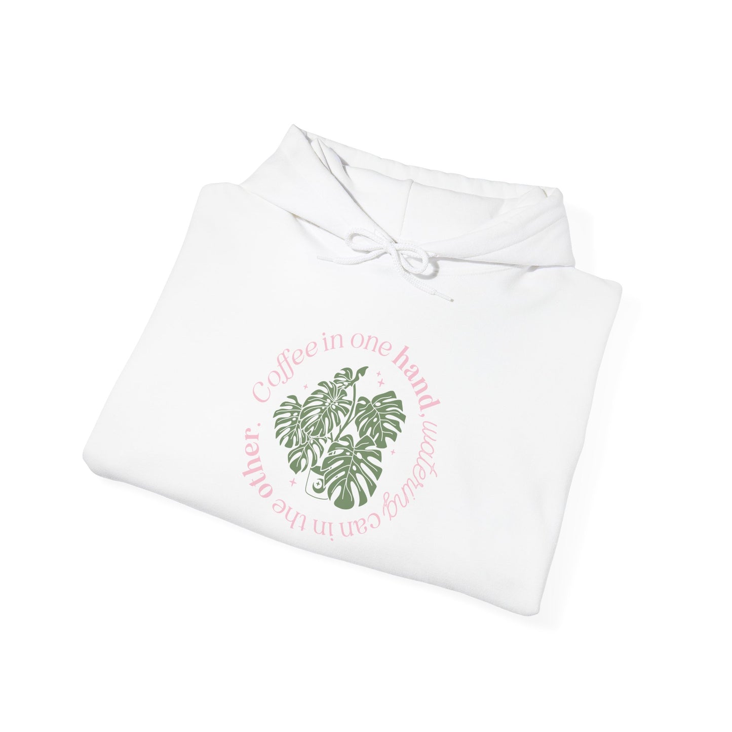 "Coffee in one hand, watering can in the other" Sweatshirt | Cozy Gift for Plant Lovers, Casual Wear, Eco-Friendly Style