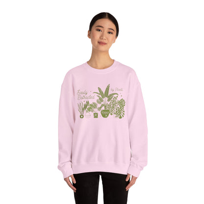 Easily Distracted by Plants Crewneck Sweatshirt