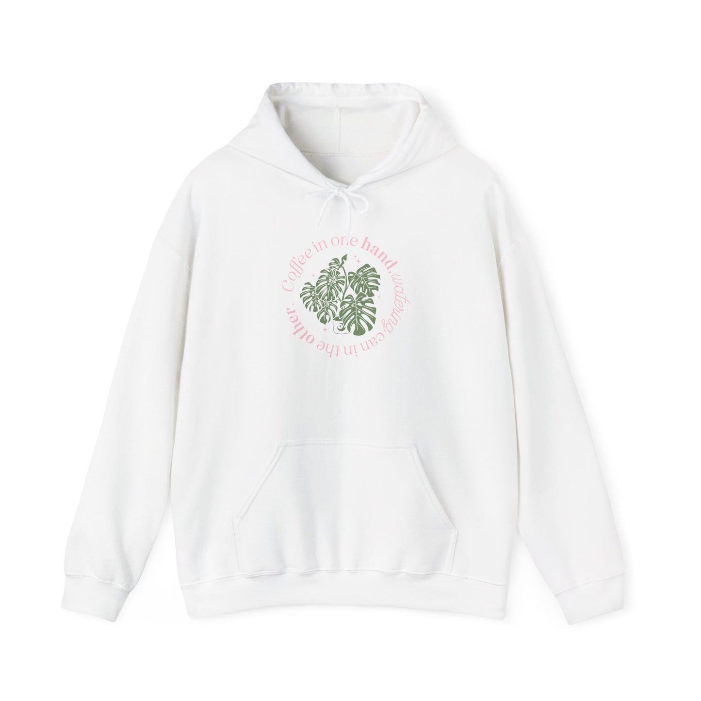 "Coffee in one hand, watering can in the other" Sweatshirt | Cozy Gift for Plant Lovers, Casual Wear, Eco-Friendly Style