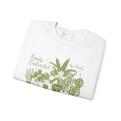 Easily Distracted by Plants Crewneck Sweatshirt