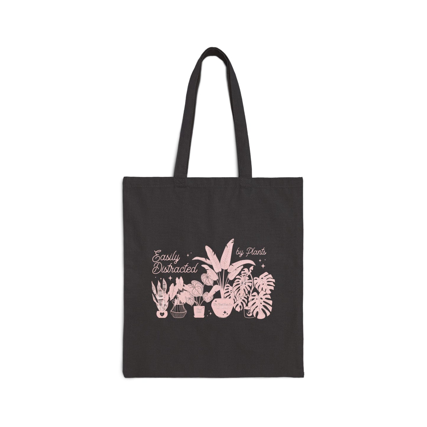 Plant Lover Tote Bag — "Easily Distracted by Plants" Canvas Grocery & Market Bag