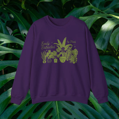Easily Distracted by Plants Crewneck Sweatshirt