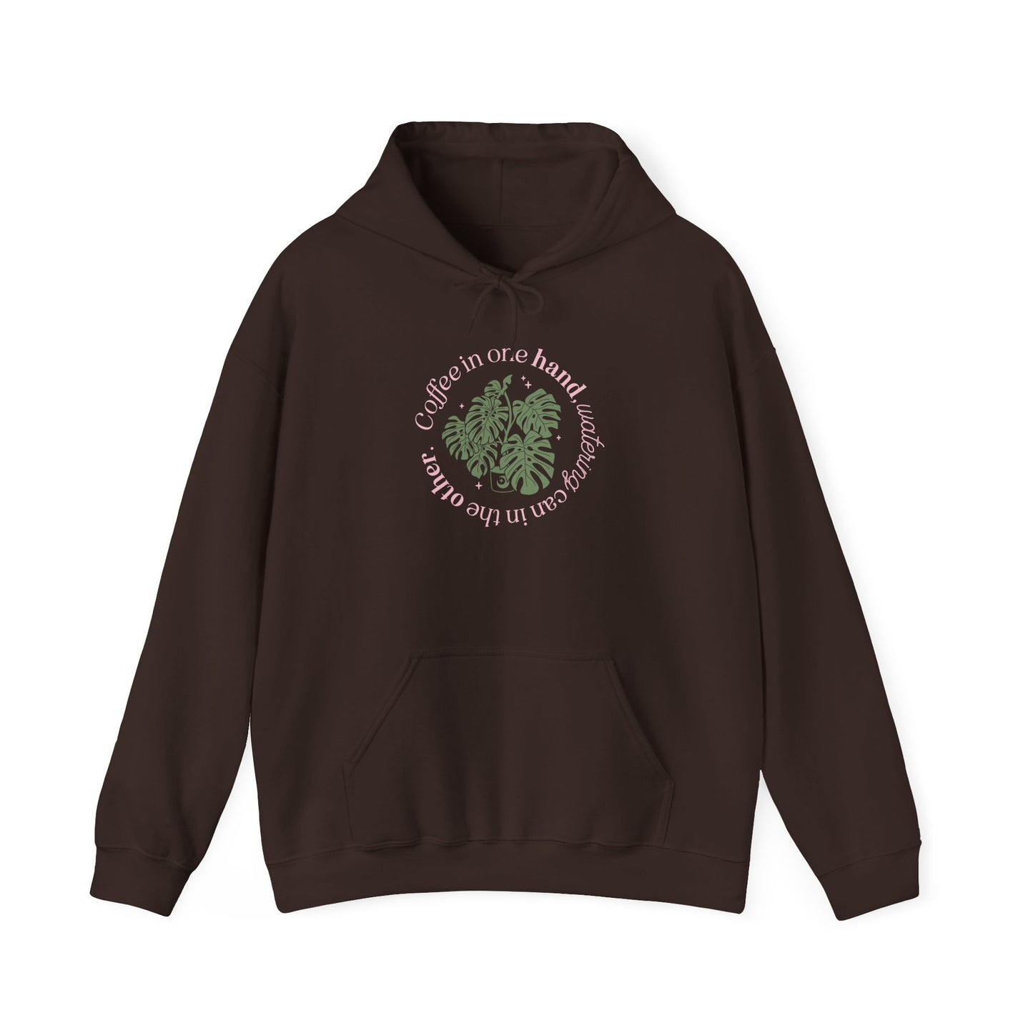 "Coffee in one hand, watering can in the other" Sweatshirt | Cozy Gift for Plant Lovers, Casual Wear, Eco-Friendly Style