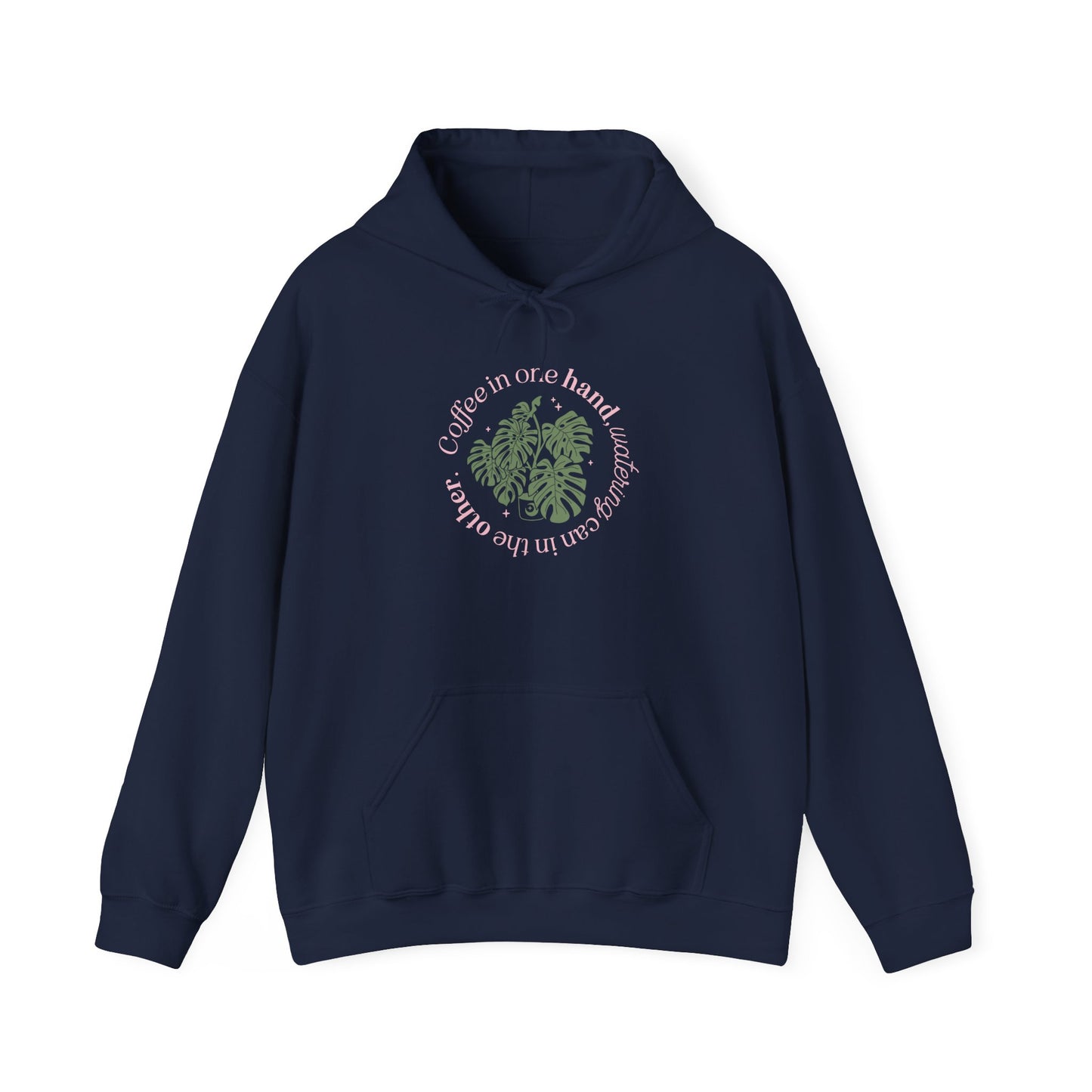 "Coffee in one hand, watering can in the other" Sweatshirt | Cozy Gift for Plant Lovers, Casual Wear, Eco-Friendly Style